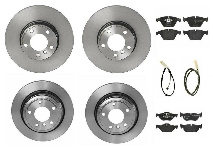 Brembo Brake Pads and Rotors Kit - Front and Rear (312mm/300mm) (Low-Met)